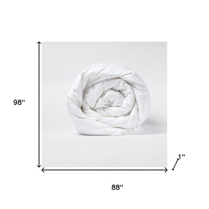 White Queen Cotton Washable Microfiber Down Alternative Comforter