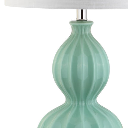 28" Clear Novelty Table Lamp LED With Drum Shade