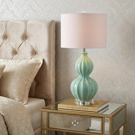 28" Clear Novelty Table Lamp LED With Drum Shade