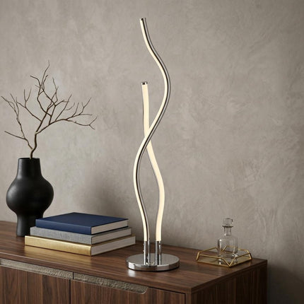 26" Silver Novelty Table Lamp LED