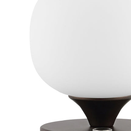 6" Antiqued Bronze Novelty USB Table Lamp With Globe Shade