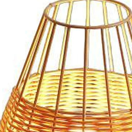 Set of Two 10" Brown Round USB Table Lamps LED With Globe Shades
