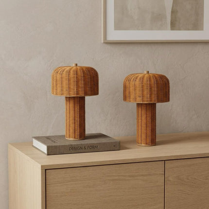 Set of Two 10" Clear USB Table Lamps With Globe Shades