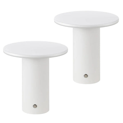Set of Two 8" Clear USB Table Lamps LED