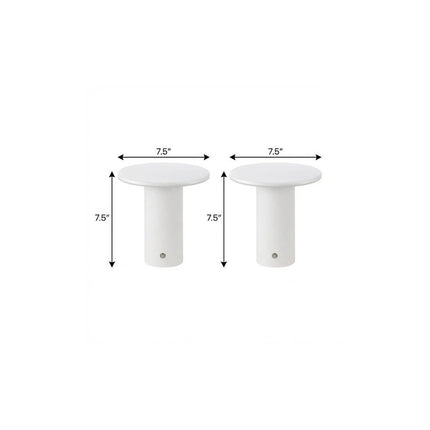Set of Two 8" Clear USB Table Lamps LED