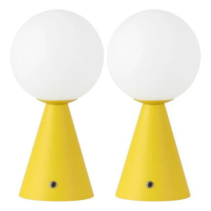 Set of Two 12" Clear Lighthouse USB Table Lamps