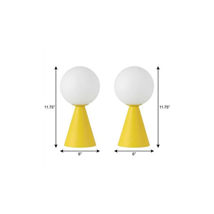 Set of Two 12" Clear Lighthouse USB Table Lamps