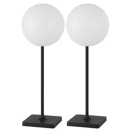 Set of Two 18" Black USB Table Lamps
