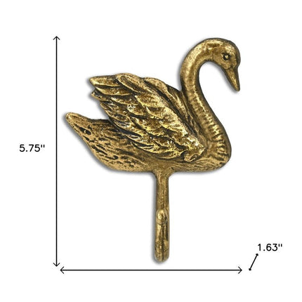4" Gold Frame Material Bird Wall Hook Wall Hooks