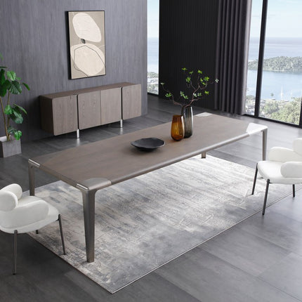 White and Gunmetal Boucle Dining Arm Chair