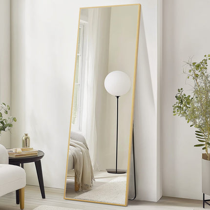 70" Gold Metal Framed Standing Mirror
