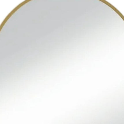 38" Gold Metal Arch Framed Accent Mirror