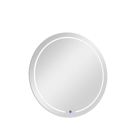 39" Clear Round Lighted Frameless Bathroom Vanity Mirror