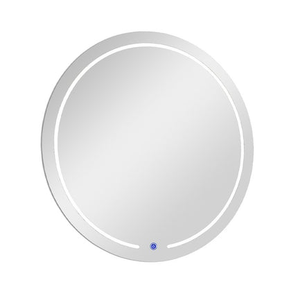 39" Clear Round Lighted Frameless Bathroom Vanity Mirror
