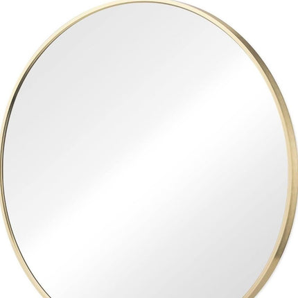 24" Gold Metal Round Framed Bathroom Vanity Mirror