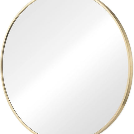 24" Gold Metal Round Framed Bathroom Vanity Mirror