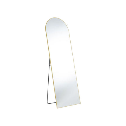 63" Gold Metal Arch Freestanding Framed Standing Mirror