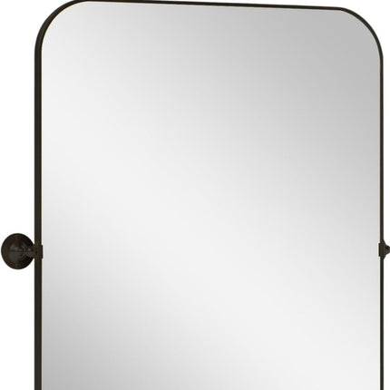 36" Black Metal Framed Bathroom Vanity Mirror