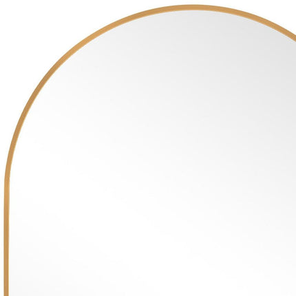 36" Gold Metal Arch Framed Bathroom Vanity Mirror