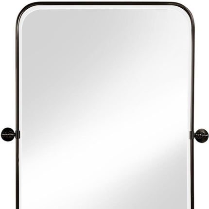 31" Black Metal Framed Bathroom Vanity Mirror