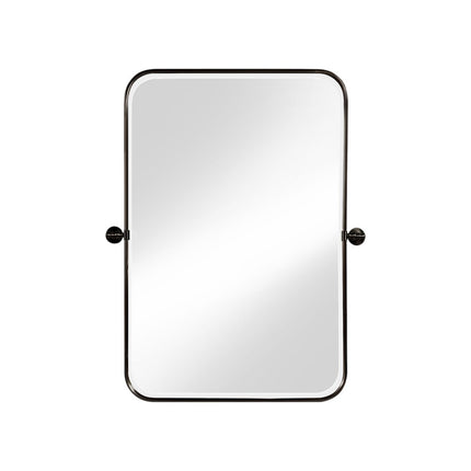 31" Black Metal Framed Bathroom Vanity Mirror