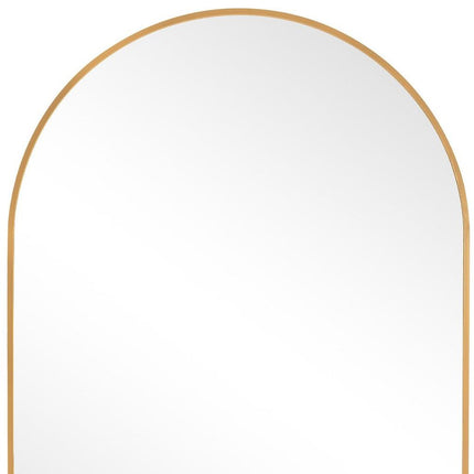 36" Gold Metal Arch Framed Bathroom Vanity Mirror
