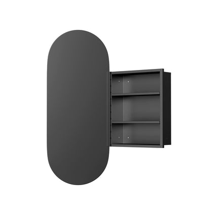16" Black Metal Wall Mounted Bathroom Cabinet
