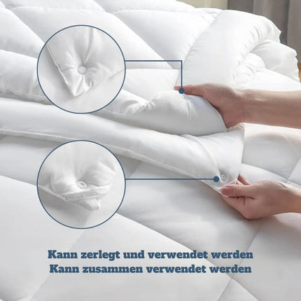 All-Season Heavyweight Bedspread - Detachable Thick Quilt with Soft Polyester Fill