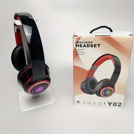 Wireless Gaming Headphones with Noise Reduction and Ambient Lighting