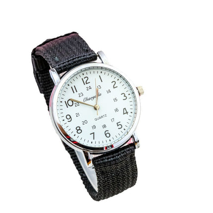 Fashion Korean Children's Clear Digital Breathable Canvas Strap Little Boy Watch