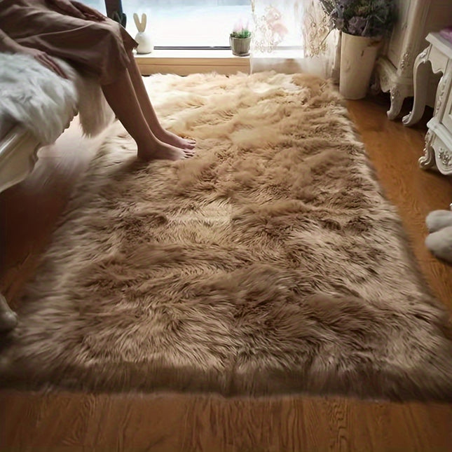 A Single Piece of Faux Carpet for Indoor Use, Extremely Soft And Fluffy, Suitable for Bedrooms.