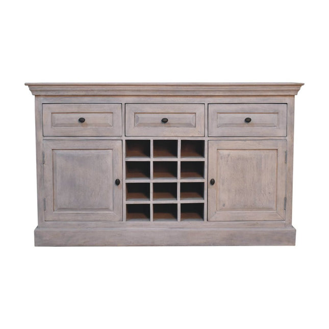 59" Brown Solid Wood Fireplace TV Stand