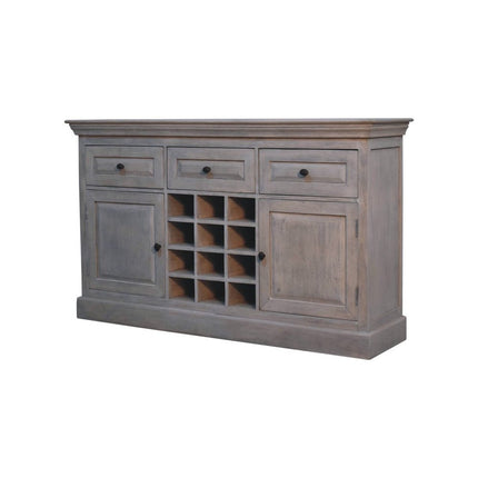 59" Brown Solid Wood Fireplace TV Stand
