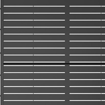 72" Black Steel Three Panel Screen Room Divider