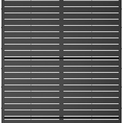 72" Black Steel Three Panel Screen Room Divider
