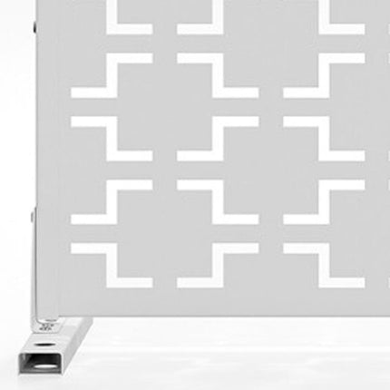 72" White Steel Three Panel Screen Room Divider