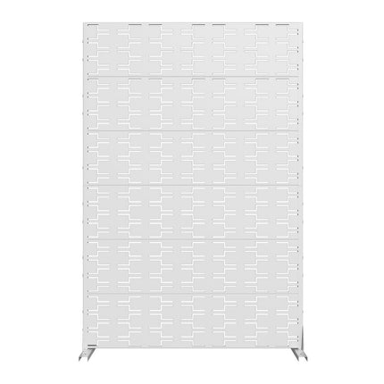 72" White Steel Six Panel Screen Room Divider