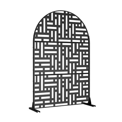72" Black Steel Three Panel Screen Room Divider