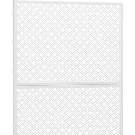 72" White Steel Three Panel Screen Room Divider