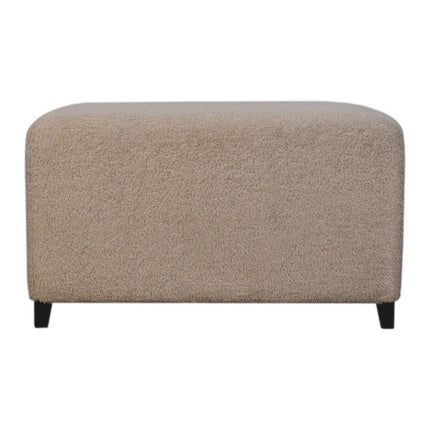 32" Brown Boucle Footstool
