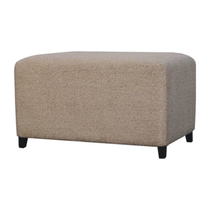 32" Brown Boucle Footstool