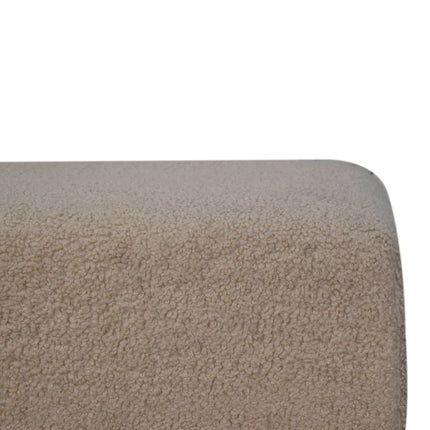 32" Brown Boucle Footstool