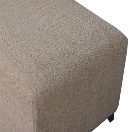 32" Brown Boucle Footstool