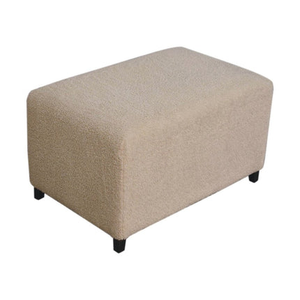 32" Brown Boucle Footstool