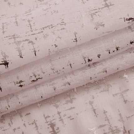 72" Blush And Silver Abstract Shower Curtain