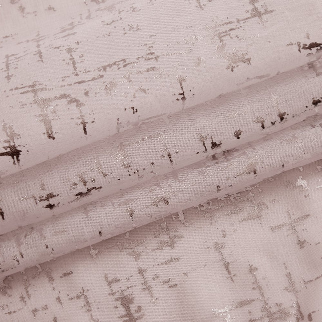 72" Blush And Silver Abstract Shower Curtain