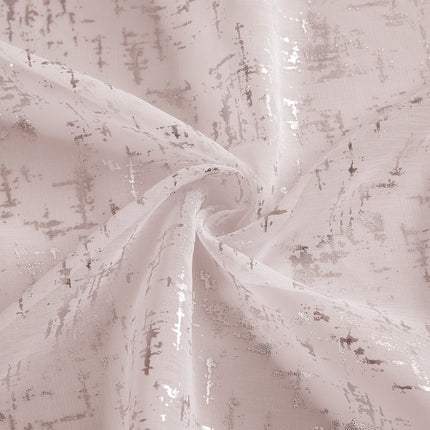 72" Blush And Silver Abstract Shower Curtain