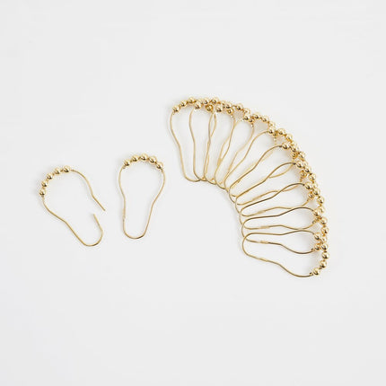 72" White And Gold Abstract Shower Curtain