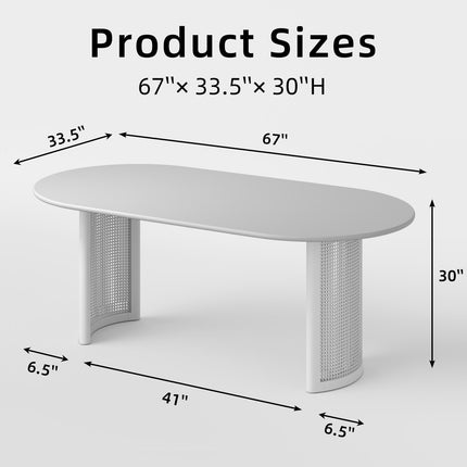 79" Natural Wood Double Pedestal Base Oval Dining Table