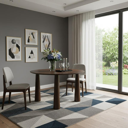 79" Walnut Solid Wood Oval Dining Table
